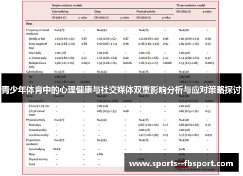青少年体育中的心理健康与社交媒体双重影响分析与应对策略探讨
